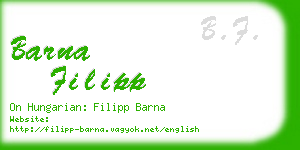 barna filipp business card